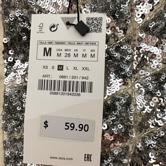 ZARA SATIN EFFECT MINI DRESS | 0881/201 | - Picture 6 of 8